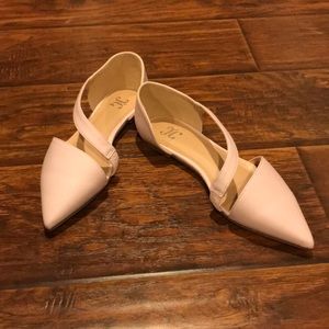 Pale pink strappy flats